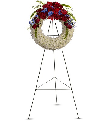 <b>Reflections of Glory Wreath</b> from Scott's House of Flowers in Lawton, OK